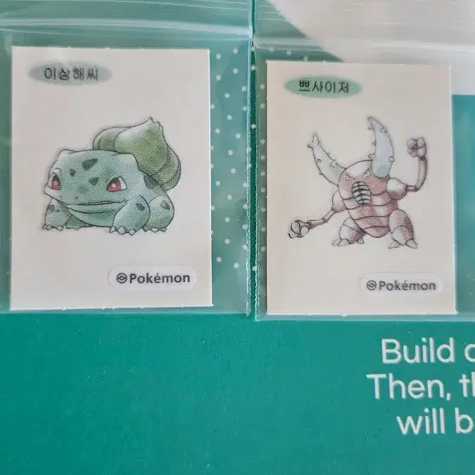 [BUNJANG] 30th Anniversary New Pokemon Mini Sticker - Bulbasaur / Scyther / 30주년 뉴포켓몬 띠부씰 아트웍 이상해씨 / 쁘사이저