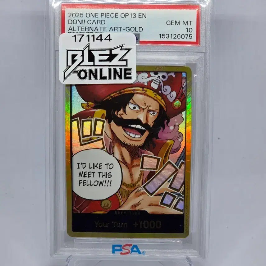 [BUNJANG] One Piece OP13 Roger Gold Alternate Art PSA 10 Graded Card / 2025 원피스 로저 금둥 북미판 psa10