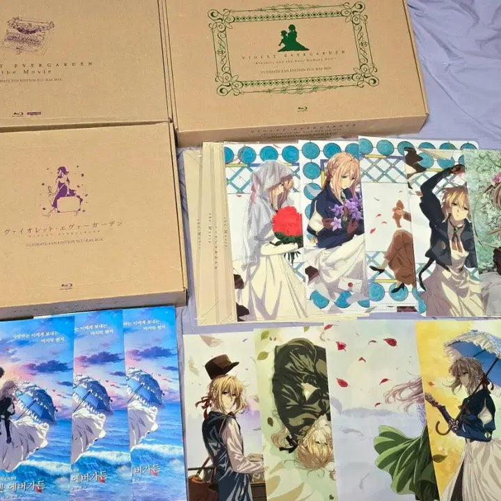 [BUNJANG] Violet Evergarden UFE Bundle Set (Sealed) - Includes Blu-rays, Bonus Clear Files, and Poster / (블루레이) 바이올렛 에버가든 UFE 일괄 판매합니다.