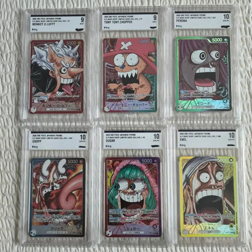 [BUNJANG] One Piece Card Set - Luffy, Chopper, Perona, Usopp, Sugar, Enel (Sequential Numbers) / 원피스 카드 루피/쵸파/페로나/우솝/슈가/에넬 연번