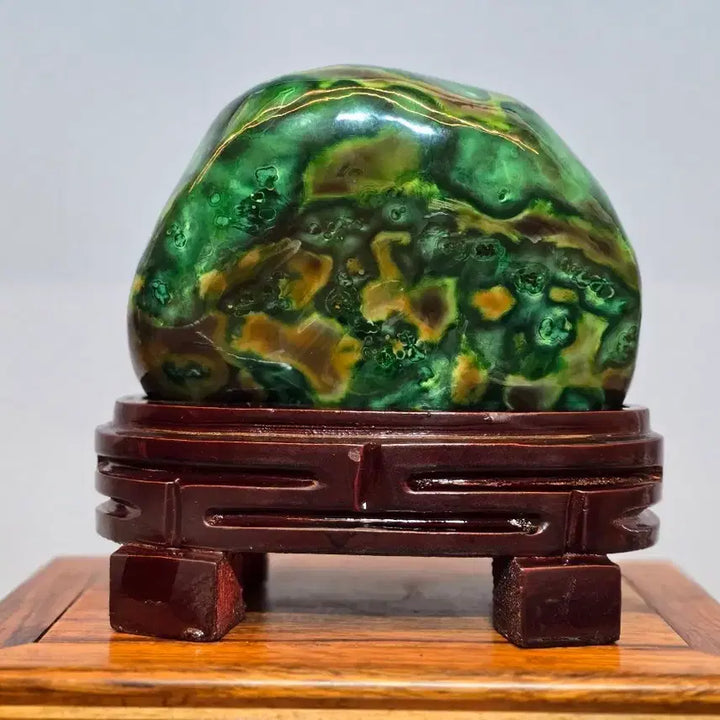[BUNJANG] Color Agate Stone Mineral Scholar Stone with Auspicious Patterns / 26080504 문양과 컬러가 영롱하고 좋은 기운을 주는 컬러마노석 광물 수석 팝니다