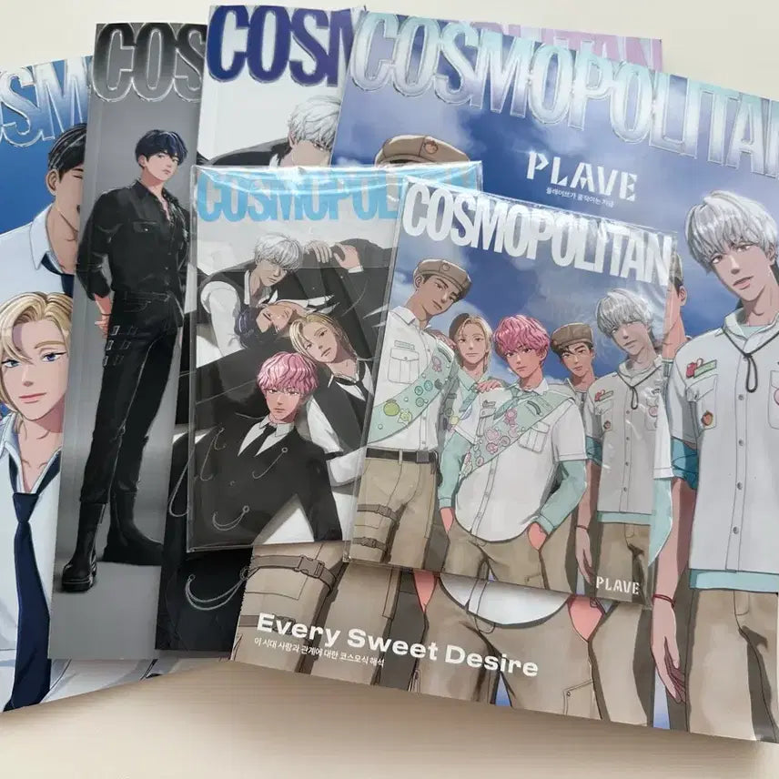 [BUNJANG] PLAVE Cosmopolitan Magazine Bundle Set with Postcards / 플레이브 코스모폴리탄 잡지 일괄 엽서포함