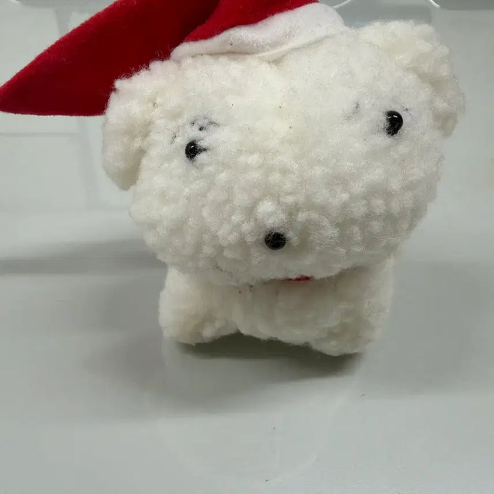 [BUNJANG] Vintage Crayon Shin-chan White Dog Santa Plush / 고전 산타 흰둥이 (짱구) 레트로 인형 팝니다.