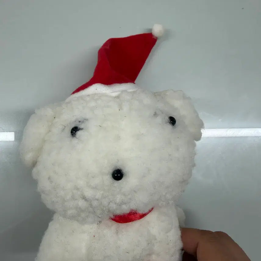 [BUNJANG] Vintage Crayon Shin-chan White Dog Santa Plush / 고전 산타 흰둥이 (짱구) 레트로 인형 팝니다.