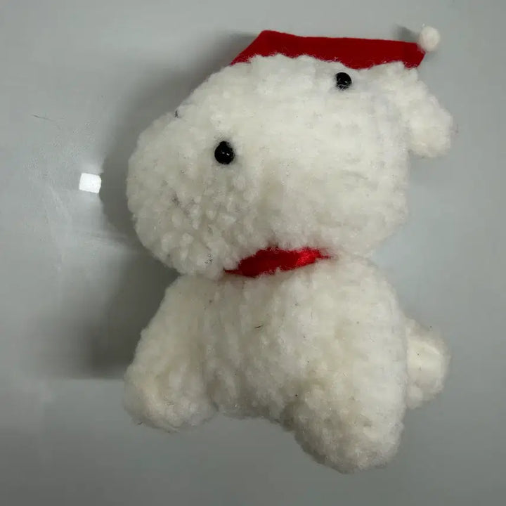 [BUNJANG] Vintage Crayon Shin-chan White Dog Santa Plush / 고전 산타 흰둥이 (짱구) 레트로 인형 팝니다.