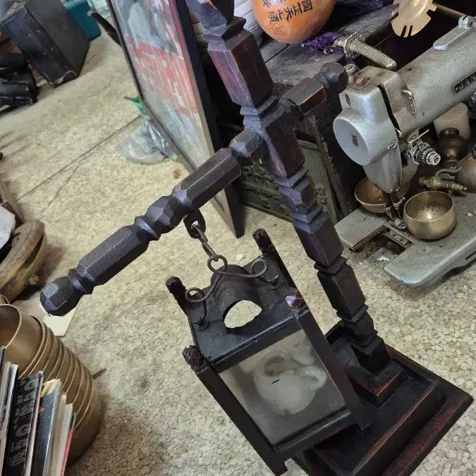 [BUNJANG] Antique Korean Horn Lamp / 31.5   19   51 센치 옛날호롱불