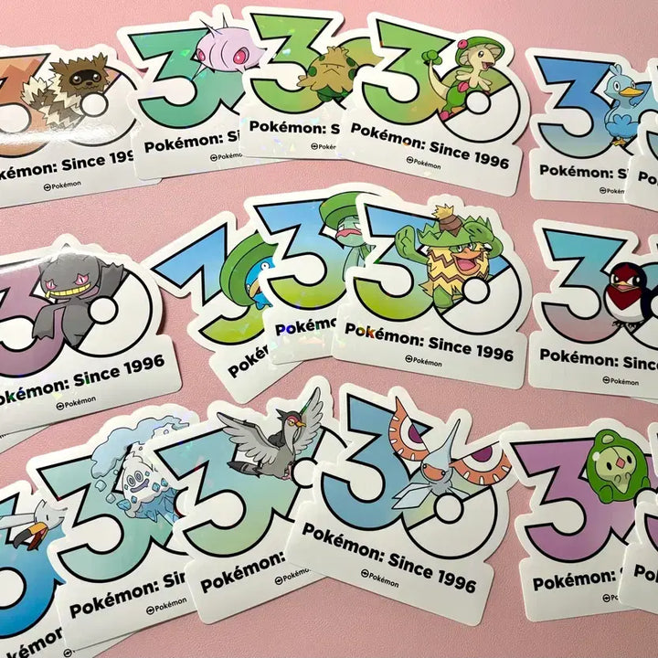 [BUNJANG] Pokemon 30th Anniversary Sticker Set (Durant, Karrablast, Foongus, Gothorita) / 포켓몬스터 30주년 스티커 부산 느긋느긋 팝업 듀란 란쿨루스 마자 다크펫