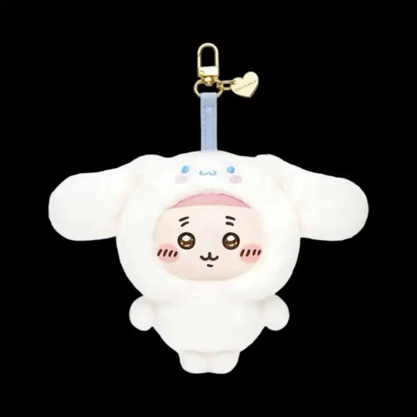 [BUNJANG] Chiikawa x Cinnamoroll Crab Costume Plush Keychain / 치이카와 카니 산리오 콜라보 시나모롤