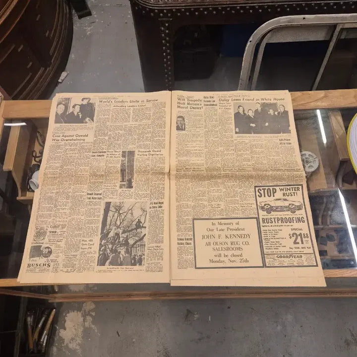 [BUNJANG] November 25, 1963 Chicago American Newspaper / 1963년 11월 25자 미국 시카고 아메리칸