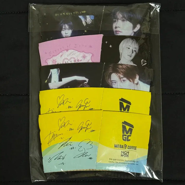 [BUNJANG] NCT WISH Mega Coffee Cup Holder Set (Sion, Yuta, Ryo) / 메가커피 엔시티위시 시온 사쿠야 료 컵홀더 SET