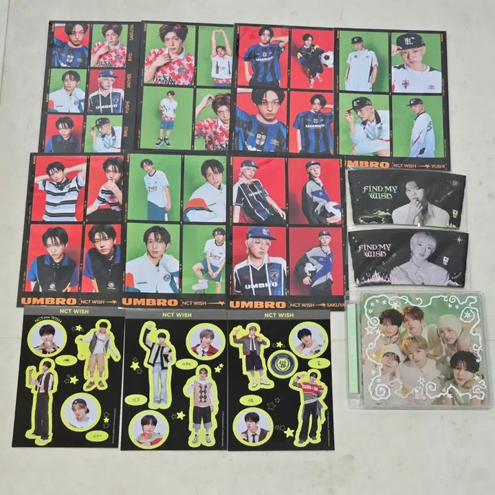 [BUNJANG] NCT WISH Unsealed Album Bundle Set / 엔시티위시 개봉앨범,엄브로 네컷사진,멤버십 스티커 일괄 양도 탈덕처분 오투럽 쥬얼
