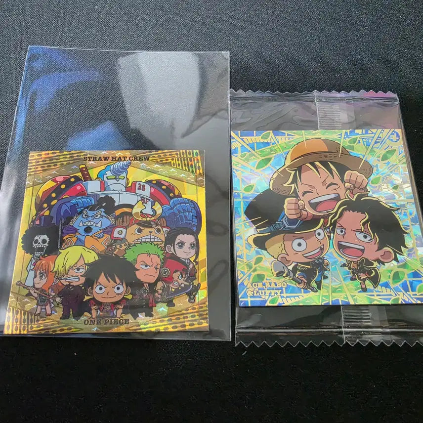 [BUNJANG] One Piece Wafer Seal Card Vol. 4 SEC 3 Brothers &amp; Vol. 7 GR Straw Hat Pirates Bundle Set / 원피스 웨하스씰 고레어 2종