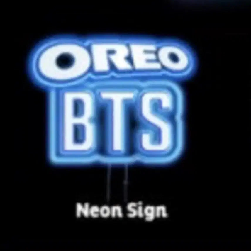 [BUNJANG] BTS Oreo Neon Sign (Sealed) / 미개봉)BTS 오레오 네온 사인