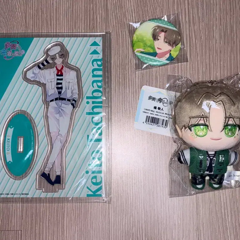 [BUNJANG] Tamon-kun Acrylic Stand, Can Badge, Sealed Plush Bundle Set / 타몬군 지금 어느쪽?! 블루레이 케이토 아크릴 스탠드 캔뱃지 누이 일괄 양도