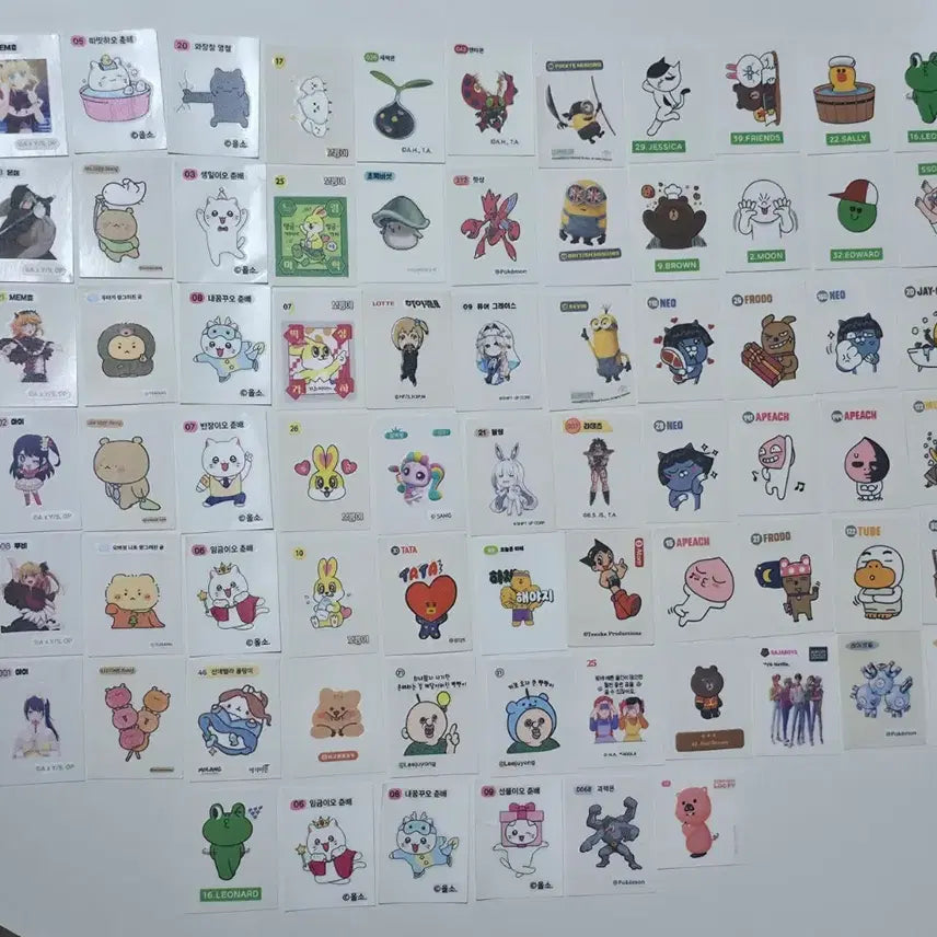 [BUNJANG] 72 Piece Sticker Bundle / 띠부씰 72장 일괄