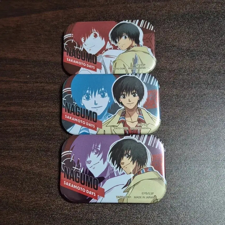 [BUNJANG] SakamoTo Days Nagumo Square Can Badge Set (3 pcs) / 사카모토데이즈 나구모 사각 캔뱃지 3개 세트