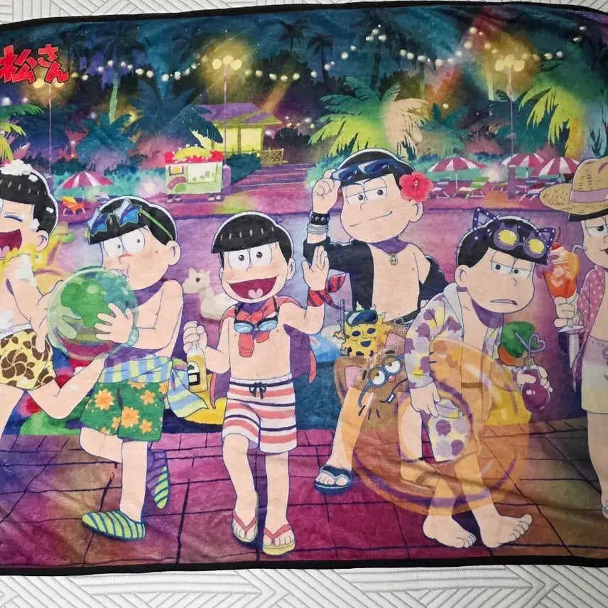 [BUNJANG] Osomatsu-san Night Pool Blanket / 오소마츠상 나이트풀 담요