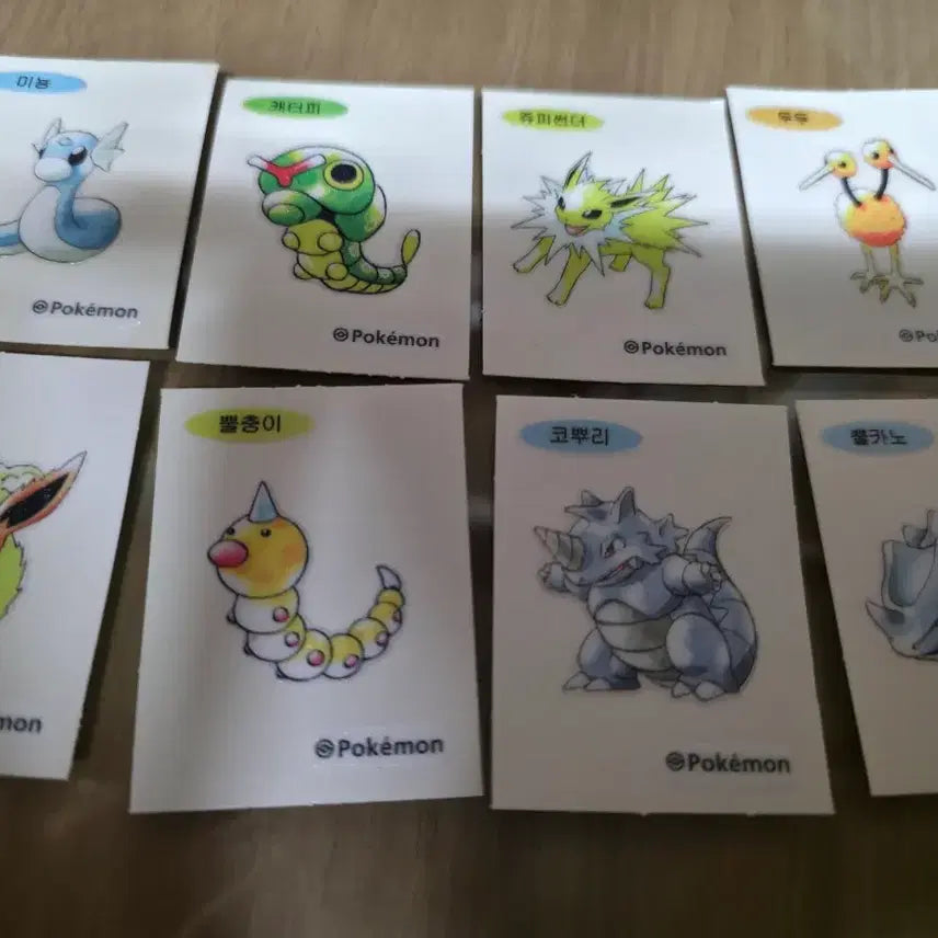 [BUNJANG] Pokemon 30th Anniversary Artwork Sticker Set (8 Types) / 포켓몬 30주년 아트워크 띠부씰 8종 일괄