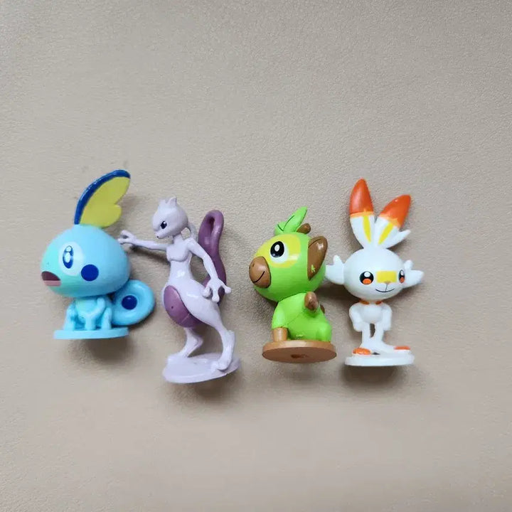 [BUNJANG] Pokemon Figure Set: Quaxly, Scorbunny, Fuecoco, Mewtwo / 포켓몬 피규어 세트 울머기 흥나숭 염버니 뮤츠