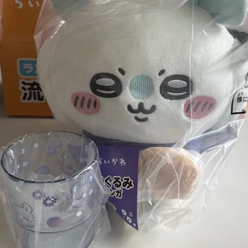 [BUNJANG] Chiikawa Animai Summer Lottery Momonga Doll &amp; Cup Set Bundle / 치이카와 애니마이 여름 쿠지 모몽가 인형 컵 세트 일괄