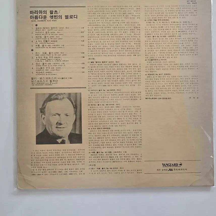 [BUNJANG] Willi Boskovsky, Boskovsky Ensemble Schlagobers aus Wien LP / 마리아의 왈츠 LP/ 빌리 보스코프스키, 보스코프스키 앙상블 - Willi Boskovsky, Boskovsky Ensemble - Schlagobers aus Wien/ NM