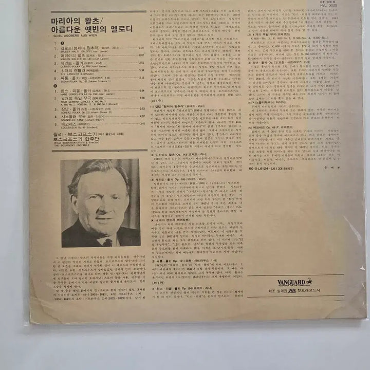 [BUNJANG] Willi Boskovsky, Boskovsky Ensemble Schlagobers aus Wien LP / 마리아의 왈츠 LP/ 빌리 보스코프스키, 보스코프스키 앙상블 - Willi Boskovsky, Boskovsky Ensemble - Schlagobers aus Wien/ NM