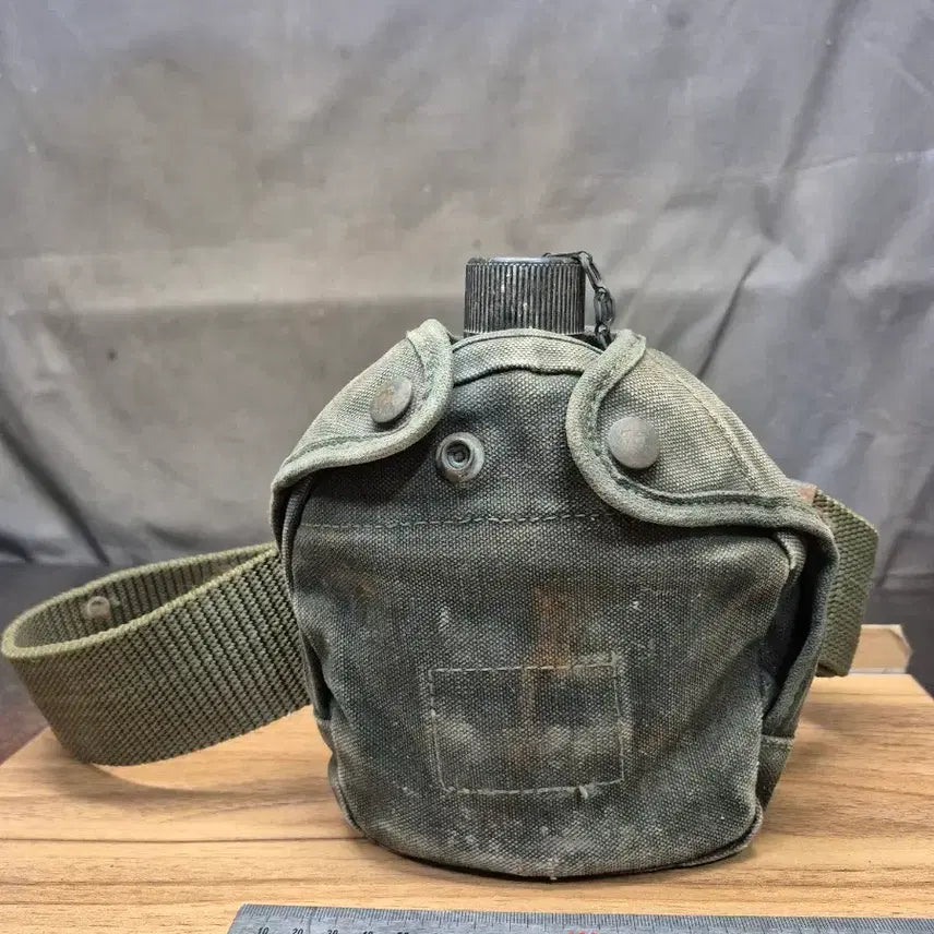 [BUNJANG] US Military 1943 Aluminum Canteen, Pouch, and Belt Set / 미군용 알루미늄 수통과 파우치 와 벨트 세트