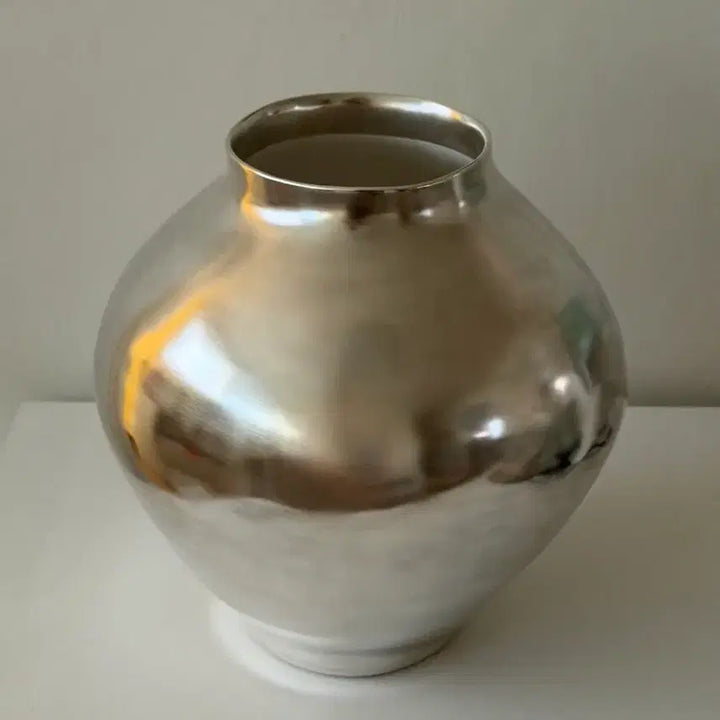 [BUNJANG] Lee Hye-mi Artist Silver Plated Moon Jar / 이혜미 작가 달항아리 - 실버
