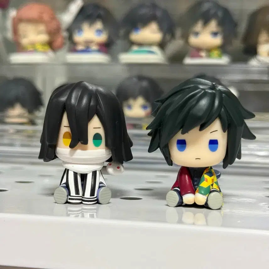 [BUNJANG] Demon Slayer Giyu &amp; Obanai Petatto Acrylic Stand Bundle / 귀멸의 칼날 태엽가챠 기유 오바나이 일괄 페탓토