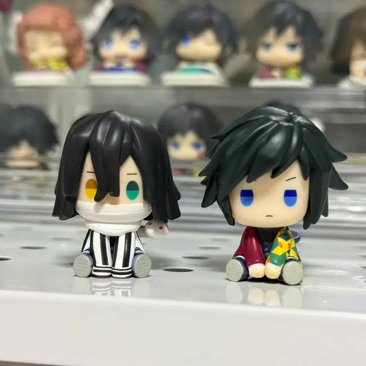 [BUNJANG] Demon Slayer Giyu &amp; Obanai Petatto Acrylic Stand Bundle / 귀멸의 칼날 태엽가챠 기유 오바나이 일괄 페탓토