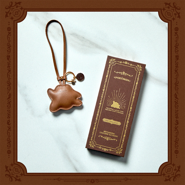 [BUNJANG] Eternal Antique Metal Leather Canvas Tote Bag &amp; Ditto Charm Set / 포켓몬 레더 캔버스 토트백 &amp; 메타몽 백참