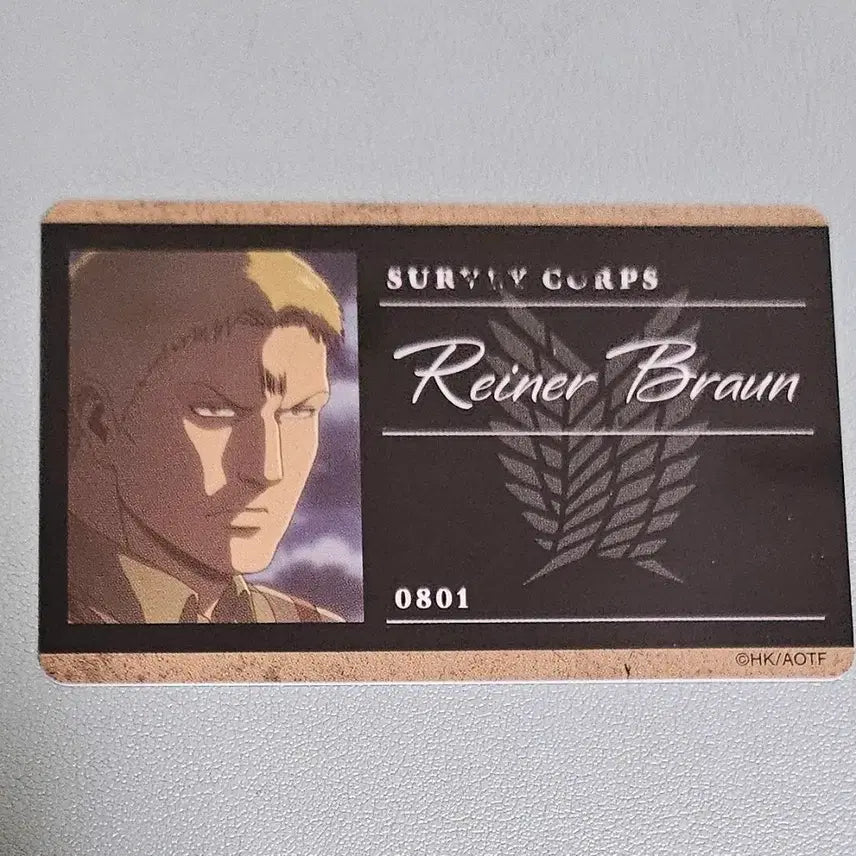 [BUNJANG] Attack on Titan (Shingeki no Kyojin) Reiner Braun Profile Card / 진격의거인 진격거 라이너 브라운 프로필 카드