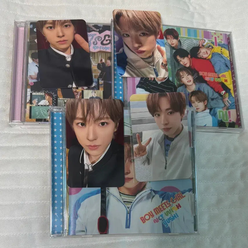 [BUNJANG] NCT WISH Japan Album Set Yushi Personal Edition w/ POB Photocard (Opened) / 엔시티 위시 일본 앨범 세트 유우시 개인반 미공포 포카 포함 개봉 요이돈 요이동 보이미츠걸