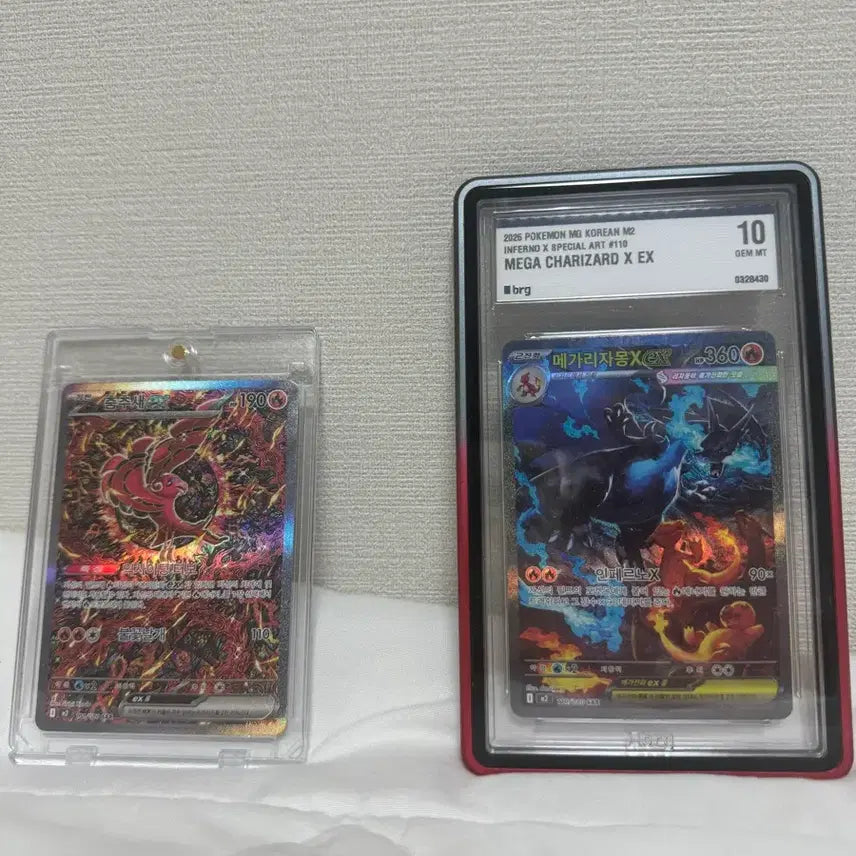 [BUNJANG] Mega Charizard X EX BRG 10 Dancing Bird SAR Bundle Set (Includes Case) / 메가리자몽X EX BRG 10 춤추새 Sar 일괄(케이스포함)