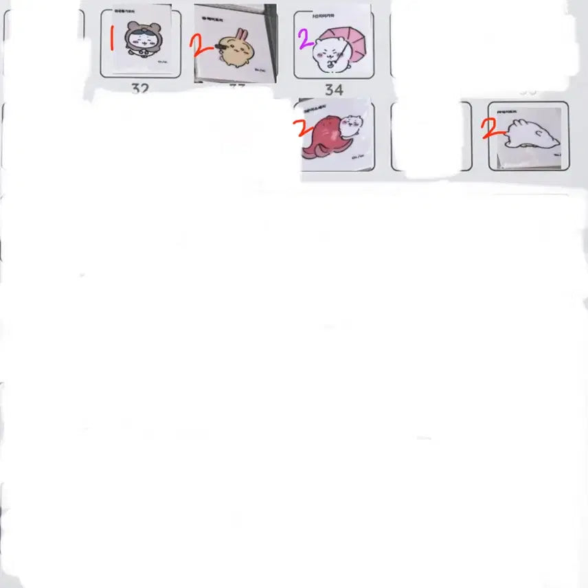 [BUNJANG] Chiikawa Retro Sticker Set / 치이카와 레트로 띠부씰