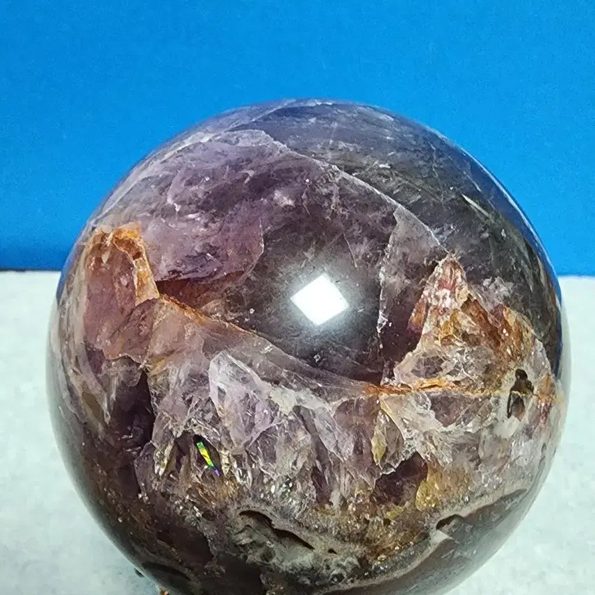 [BUNJANG] Large Natural Amethyst Sphere (7cm) with Stand / 천연 대형 아메지스트 스피어 구체(7cm)+받침대