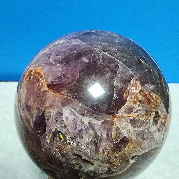 [BUNJANG] Large Natural Amethyst Sphere (7cm) with Stand / 천연 대형 아메지스트 스피어 구체(7cm)+받침대