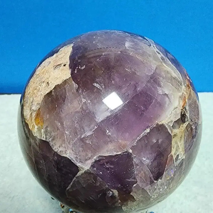 [BUNJANG] Large Natural Amethyst Sphere (7cm) with Stand / 천연 대형 아메지스트 스피어 구체(7cm)+받침대