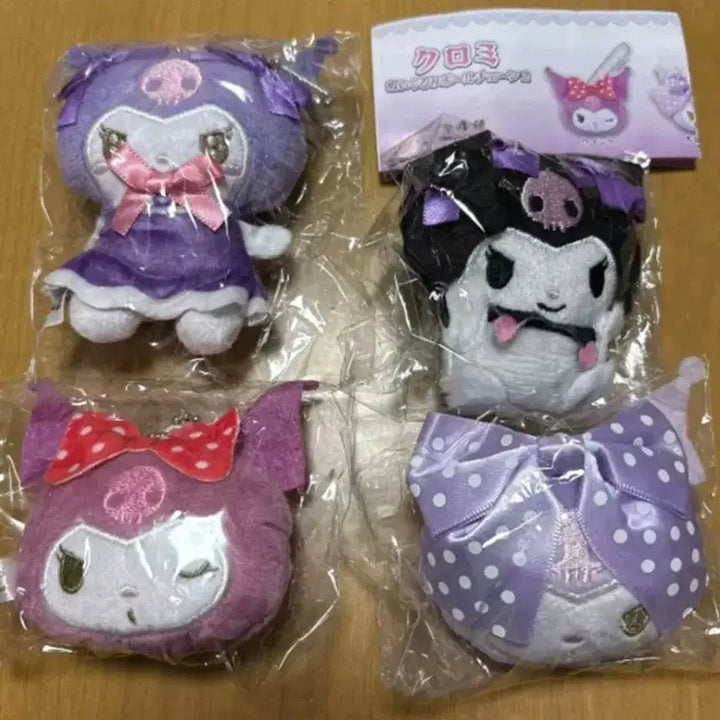 [BUNJANG] Sanrio Kuromi Plush Ball Chain Mascot Set Vol. 2 / (산리오) 쿠로미 누이구루미 볼체인2탄 4종세트