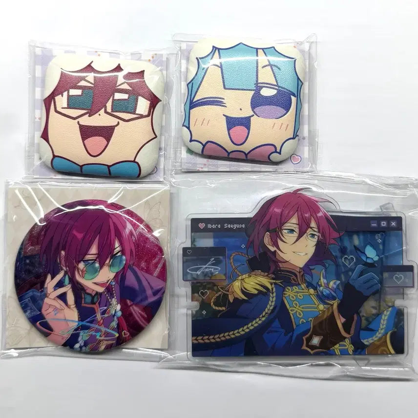 [BUNJANG] Ensemble Stars Saegusa Ibara Seisho Break Out Acrylic Badge Bundle / 앙스타 사에구사 이바라 중스타 성안 뱃지 부쿠부 사각뱃지 break out 아크릴 이바냥 지메냥