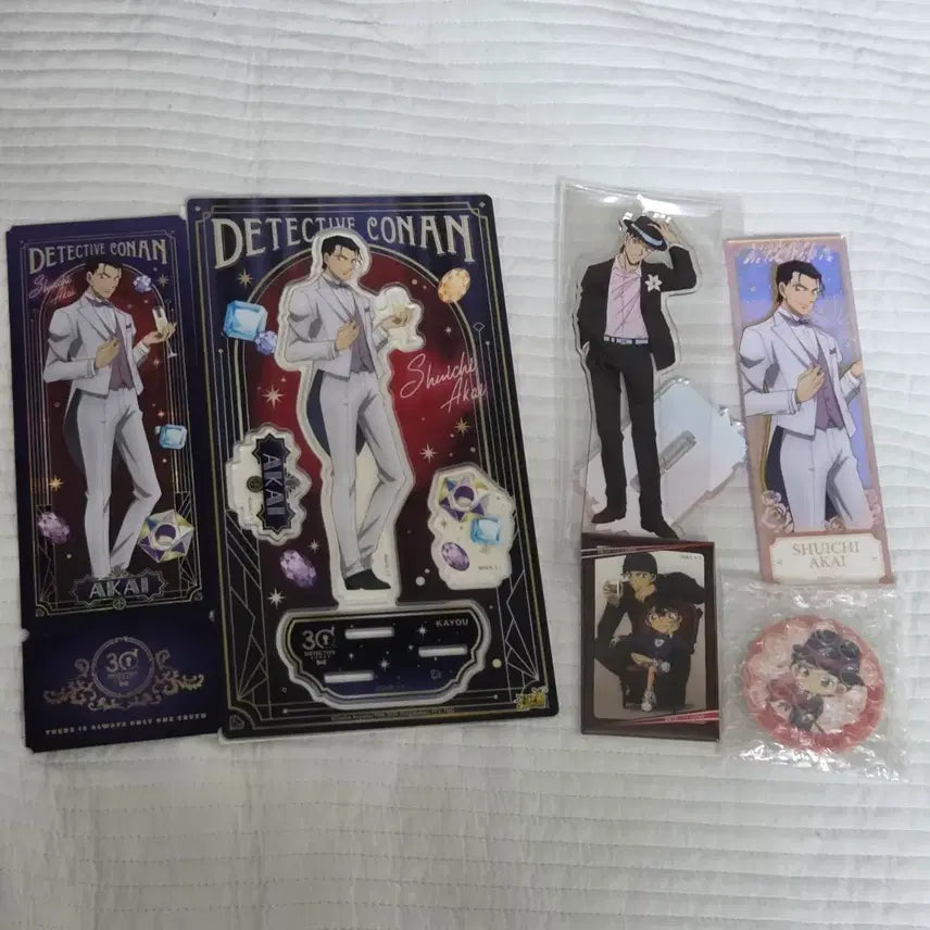 [BUNJANG] Detective Conan Shuichi Akai Acrylic Stand, Can Badge, Special Edition Acrylic Bundle Set / 명탐정 코난 아카이 슈이치 아크릴 스탠드, 캔뱃지, 특전 아크릴 일괄