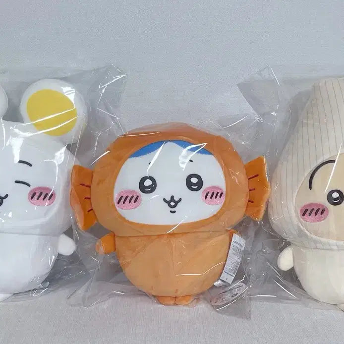 [BUNJANG] Chiikawa Characters Curry and Friends Medium Plush Set (3 Types) / 치이카와 치이카와즈 카레와 친구들 새상품 중형 인형 3종 풀세트
