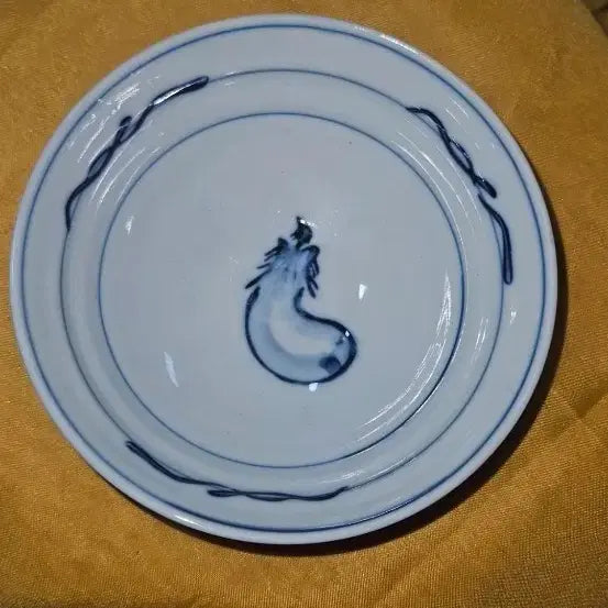 [BUNJANG] Arita Koimari Style Sometsuke (Blue and White Porcelain) Eggplant Pattern Matcha Bowl / 아리타 고이마리 양식의 소메츠케(청화백자) 가지문(또는 가지.채소문) 말차다완