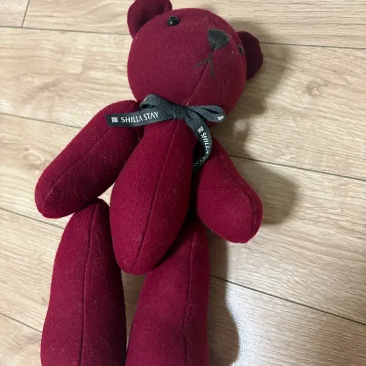 [BUNJANG] Shilla Stay Burgundy Bear Plush / [이사 정리] 신라스테이 버건디 곰인형