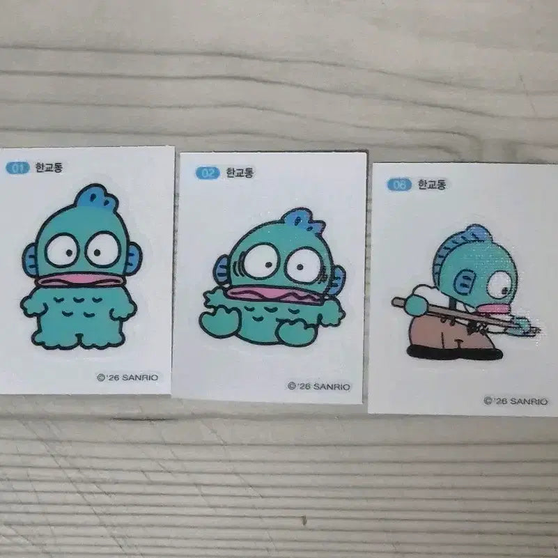 [BUNJANG] Hangyodon Sticker Bundle Set / 한교동 띠부씰 3종일괄