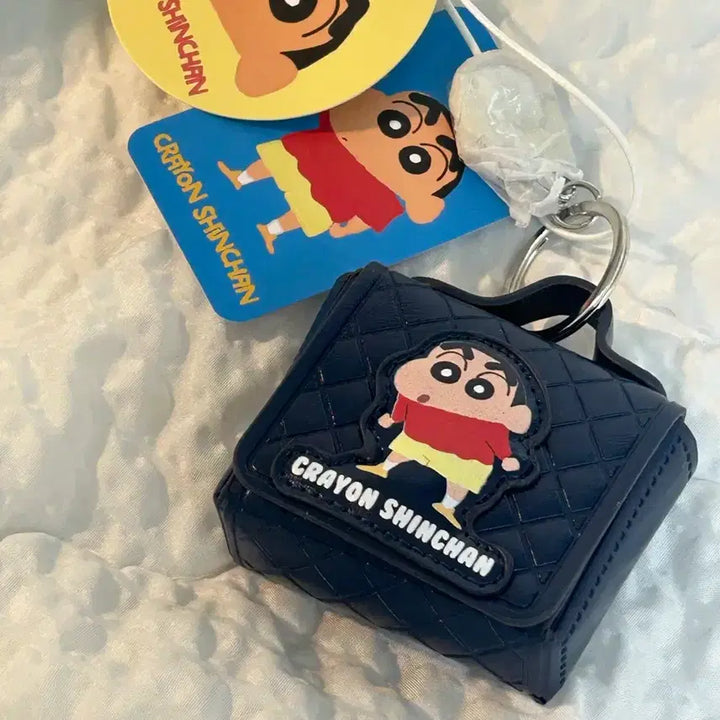 [BUNJANG] Crayon Shin-chan Mini Bag Keyring (Navy) / 택0,새상품) 짱구 미니 백 키링(에어팟케이스)