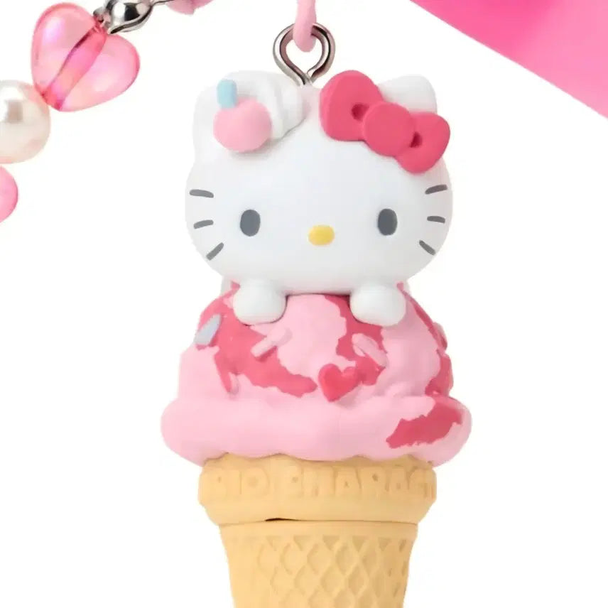[BUNJANG] Sanrio Dreamy Ice Parlor Series Kitty Beaded Keychain / 산리오 드리미 아이스 팔러 시리즈키티 비즈 키홀더