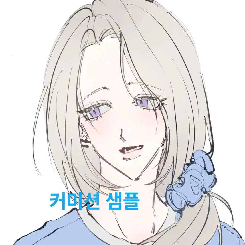 [BUNJANG] Custom Bust Art Commission - Simple Color Style / 급전!!) 두상 낙퀄 단색 그림 커미션