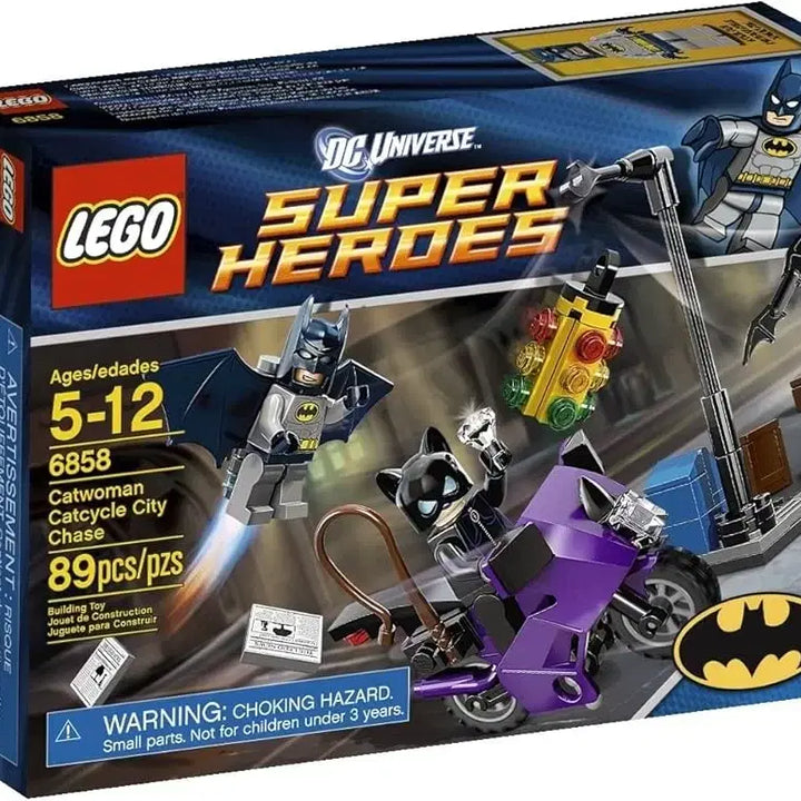 [BUNJANG] LEGO DC Batman Catwoman Minifigure with Motorcycle Set 6858 / (새제품) 레고 dc 배트맨 캣우먼 미니피규어+오토바이(바이크) 6858