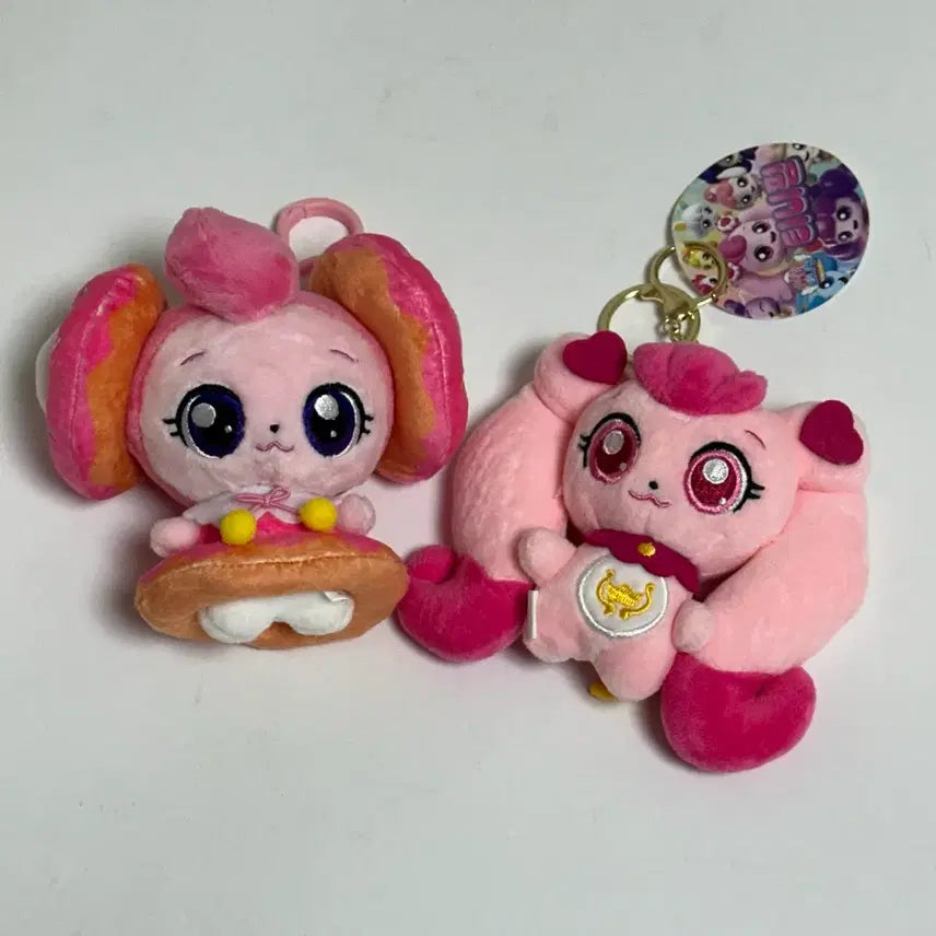 [BUNJANG] Tinping Ttoneyeping &amp; Hachyoping Doll Keychain Set / 티니핑 또너핑 + 하츄핑 인형 키링
